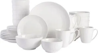 Gibson Home Ogalla Porcelain Plates, Bowls & Mugs Dinnerware Set in White at Nordstrom