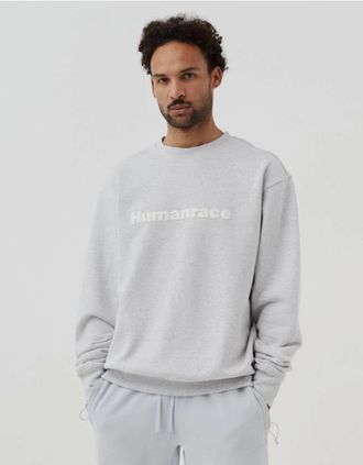 adidas Mens Adidas Originals x Pharrell Williams HU Crewneck Sweater - Grey - Size: 34