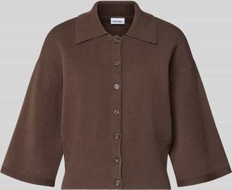 Noisy May Strickjacke aus Viskose-Mix Modell SHYLA in Schoko, Gr&ouml;&szlig;e XL
