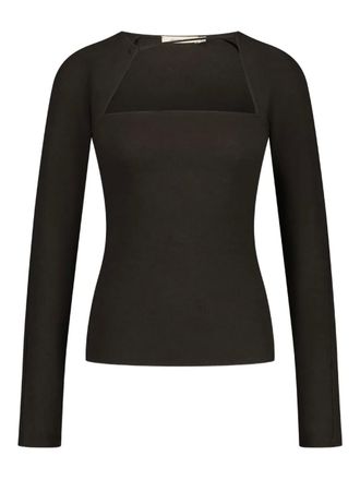 Paloma Wool nº2301 Bianca top - women - Wool/Elastane/Polyamide - S - Brown