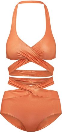 Alessandro Vigilante Bikini con laccetti - Arancione