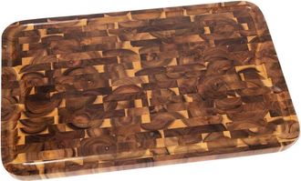Lipper International Acacia Supreme End Grain Board With Juice Groove