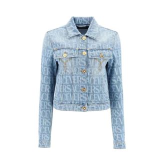 Versace Dames, Jassen, Blauw, Maat: M Denim