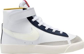 Nike Boys Blazer Mid 77 - Preschool Basketball Shoes White/Midnight Navy/Safety Orange Size 11.0