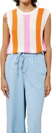 FRNCH Clusia Sleeveless Top In Creme