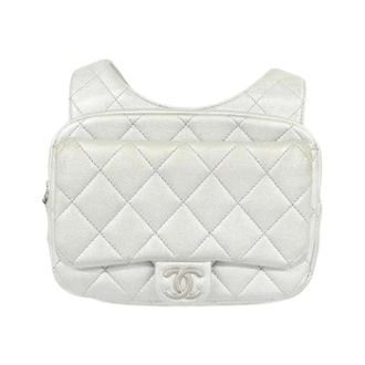 Chanel Pre-owned Vintage Rugzak - Dames - Pre-owned - Grijs - Maat: ONE Size Leer
