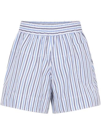 Paco Rabanne Popeline katoenen shorts - Blauw