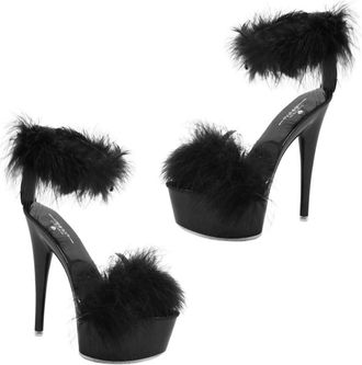 Frcolor Super High Heel Sandals Women Anti-Slip Sole Summer Fashion Platform Sandals Black Material for Dresses and Casual Wear Random Color