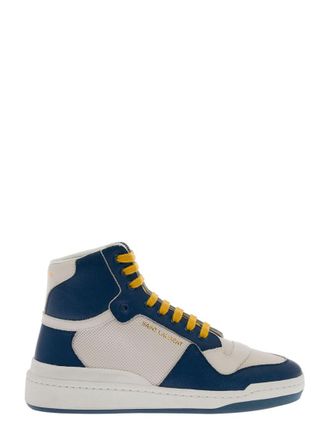 Saint Laurent Navy Blue Logo Sneakers
