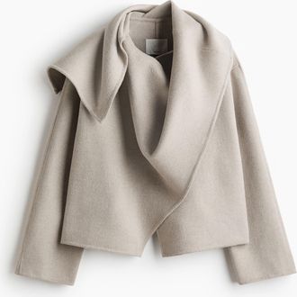 H&M Handgefertigter Mantel aus Wollmix - Beige