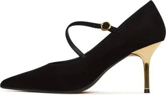Cesare Gaspari Schoenen, Dames, Zwart, 36 EU, Leer, Midnight Muse Mary Janes - Gold