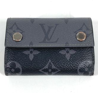 Louis Vuitton Black Gray Monogram Eclipse Canvas Wallet (Tri-Fold) (Pre-Owned)