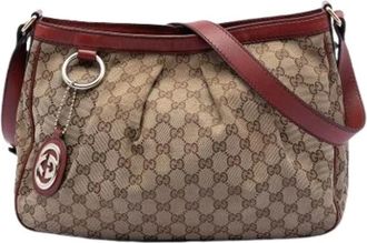 Gucci Pre-owned Shoulder Bags, female, Brown, Size: ONE SIZE Pre-owned Canvas Crossbody Bag