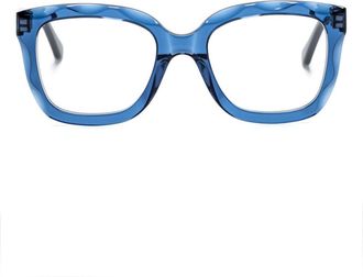 Chloé geometric-frame glasses - women - Acetate - 52 - Blue
