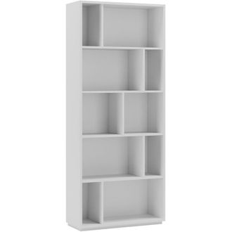 HERDASA Estantería librería, colección NACK, con 5 niveles de altura en melamina color blanco