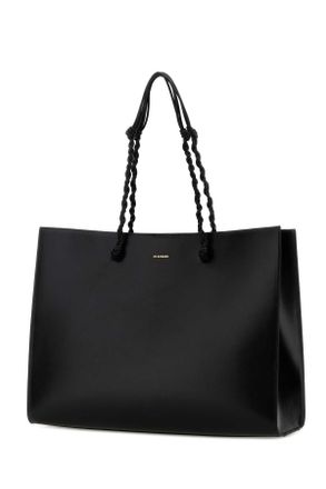 Jil Sander Womens Black Leather Tangle Shopping Bag Borse A Mano