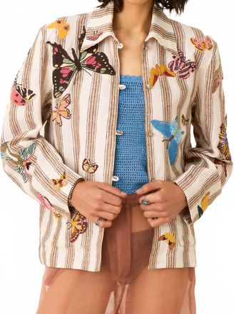 Alix of Bohemia Jude Butterfly Jacket In White Desert
