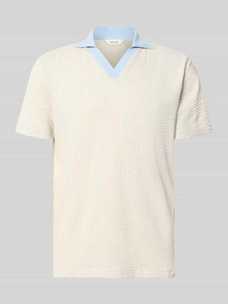 Selected Regular Fit Poloshirt in Seersucker-Optik Modell MARNI in Hellblau, Gr&ouml;&szlig;e XL