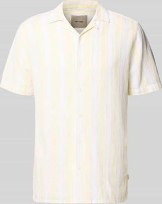Only & Sons Regular Fit Leinenhemd aus Baumwoll-Leinen-Mix Modell CAIDEN in Pastellgelb, Gr&ouml;&szlig;e XXL