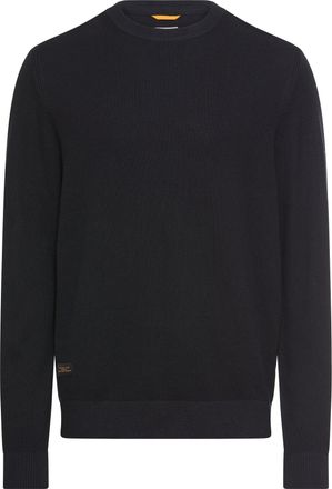 Camel Active Strickpullover CAMEL ACTIVE, Herren, Gr. 4XL, schwarz navy, Strick, Obermaterial: 100% Baumwolle, unifarben, normal h&uuml;ftbedeckend, Rundhals, B&uuml;ndchen,