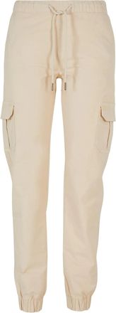 Urban Classics Dames/Dames Cargo Pocket Hoge Taille Joggingbroek (Wit zand)
