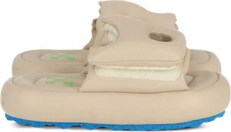 Off-white Meteor padded sandals - women - Calf Leather/Calf Leather/Rubber - 37 - Neutrals