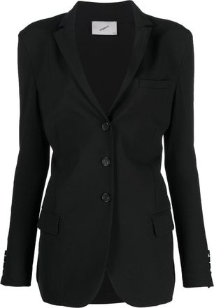 Coperni single-breasted blazer - women - Polyester/Spandex/Elastane/Wool - 40 - Black