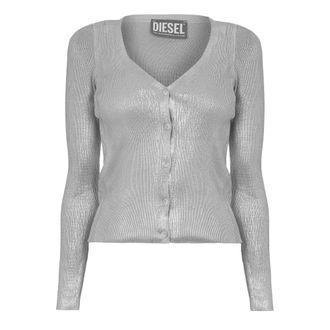 Diesel Isotta-vest met V-hals, normale pasvorm, voor dames (Grijs)