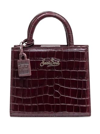 MC2 Saint Barth Borsa a tracolla mini con effetto coccodrillo - Rosso