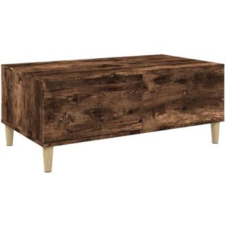 vidaXL Coffee Table Smoked Oak 90x50x36.5 cm Engineered Wood Vidaxl