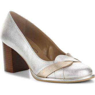 FLY London Meiz Block Heel Pump in Silver/Gold Pegaso/Icaro at Nordstrom Rack, Size 10-10.5Us / 41Eu