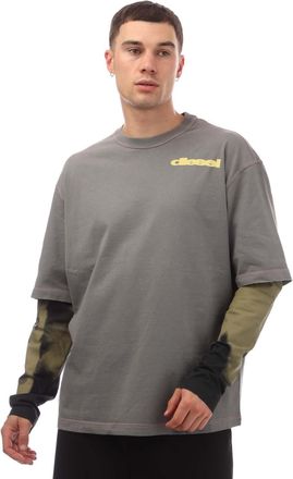 Diesel Heren Diesel T-Wesher-N3 T-Shirt in Grijs
