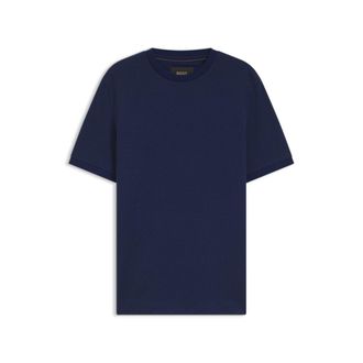 BOSS Regular-fit polo shirt in cotton-silk jacquard
