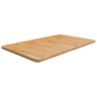 Berkfield Home Bathroom Countertop Light Brown 100x60x2.5cm Treated Solid Wood | Size: 100x60x2.5 cm