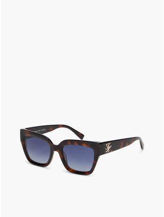 Tommy Hilfiger Womens Bold Butterfly Frame Sunglasses - Havana