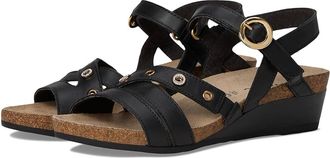 Naot Sparkle Womens Wedge Shoes Jet Black Leather : EU 42 (US Womens 11-11.5) M