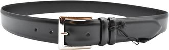 Orciani Klassieke Zwarte Leren Riem - Heren - Riemen - Zwart - 90 CM - Leer - Accessoires