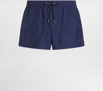 Dolce & Gabbana Canvas Swim Boxer Shorts - Man Beachwear Blue 4