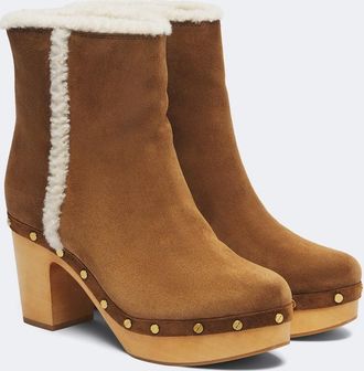 Veronica Beard Loreen studded suede ankle boots