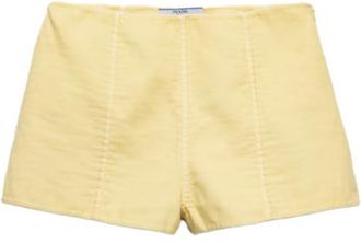 Prada Yellow double cotton shorts