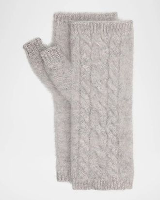 Sofiacashmere Cashmere Cable-Knit Arm Warmers