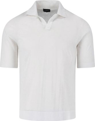 Ballantyne White Classic Relaxed Cotton Polo Shirt