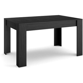 Skraut Home Skraut Home - Mesa Comedor, Mesa Fija Cocina Y Sal&oacute;n, 140x90x76 Cm, Para 6 Comensales, Muebles Comedor, Estilo Moderno, Negro
