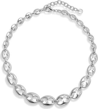 Nordstrom Puffy Mariner Link Necklace in Silver at Nordstrom