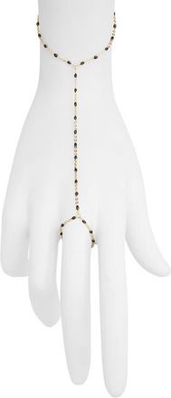 Nashelle Iris Bead Hand Chain in Gold Fill/Black at Nordstrom