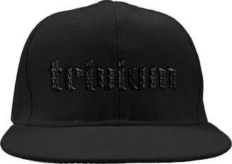 Trivium Baseball Cap Band Logo Blacl on Black Official Black Snapback One Size