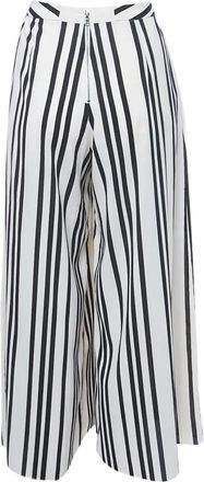 Alice & Olivia Pantaloni ampi a righe - Bianco