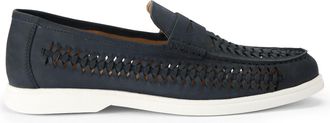 Kurt Geiger Mens Sully Weave Loafers - Navy