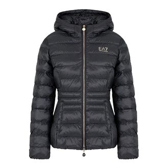 Emporio Armani Winter Jackets, female, Black, Size: 3XL Giubbotto