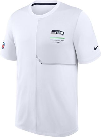 Nike Seattle Seahawks Sideline Coach Nike Mens Dri-FIT NFL Top in White | 03B2081K78-B8B